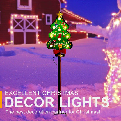 Colorful Holiday Solar Garden Stake Light
