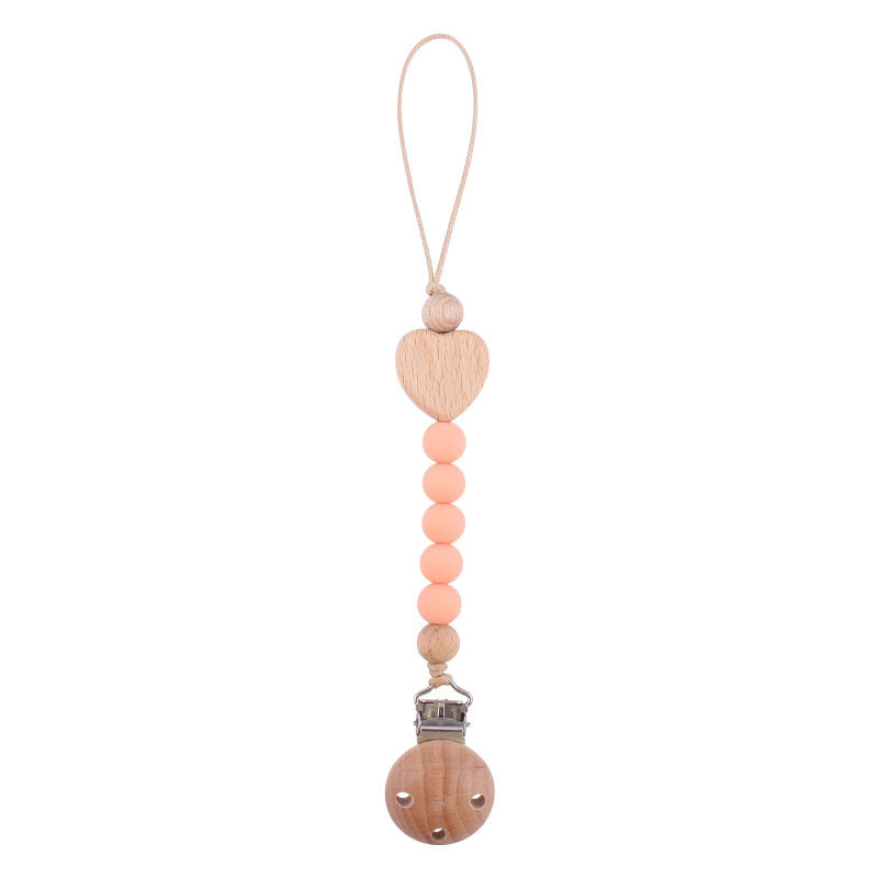 Natural Wooden Baby Pacifier Clip