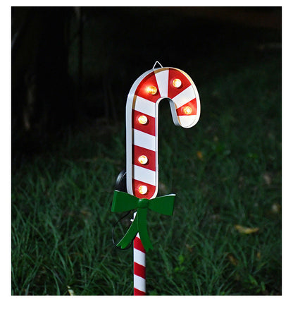 Colorful Holiday Solar Garden Stake Light