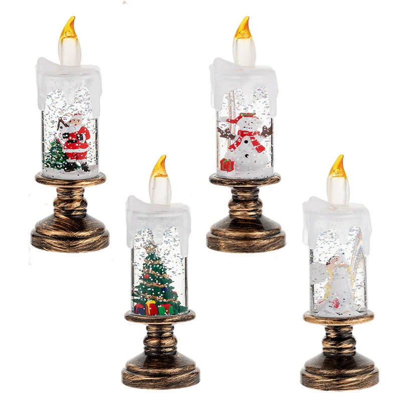 Sparkling Ice Crystal Globe Candle Lamp