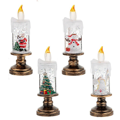 Sparkling Ice Crystal Globe Candle Lamp