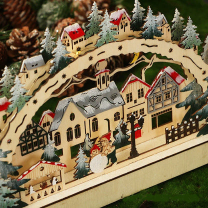 Miniature Festive Holiday LED Village Set
