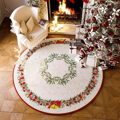 Holiday Red Indoor Non Slip Area Rug