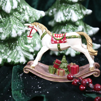 Colorful Wooden Rocking Horse Christmas Ornament - Yeezlab