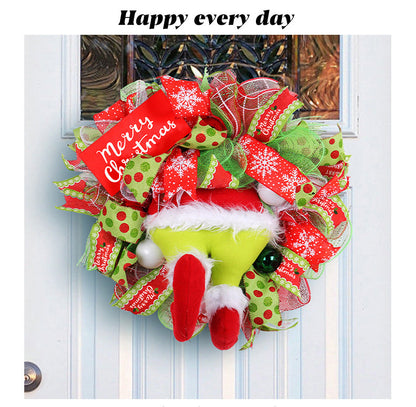 Fun Holiday Christmas Wreath Door Decor Ornament