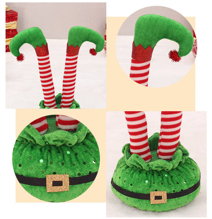 Funny Christmas Tree Elf Legs Ornament