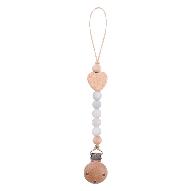 Natural Wooden Baby Pacifier Clip - Yeezlab