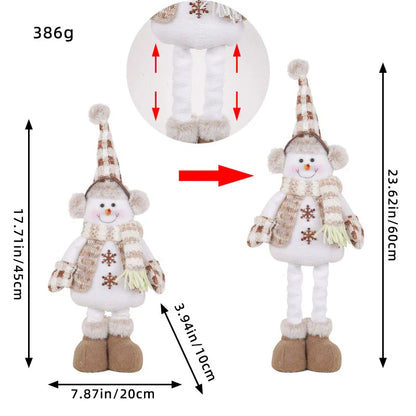Cozy Plush Winter Reindeer Holiday Figurine