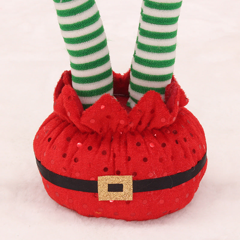 Funny Christmas Tree Elf Legs Ornament
