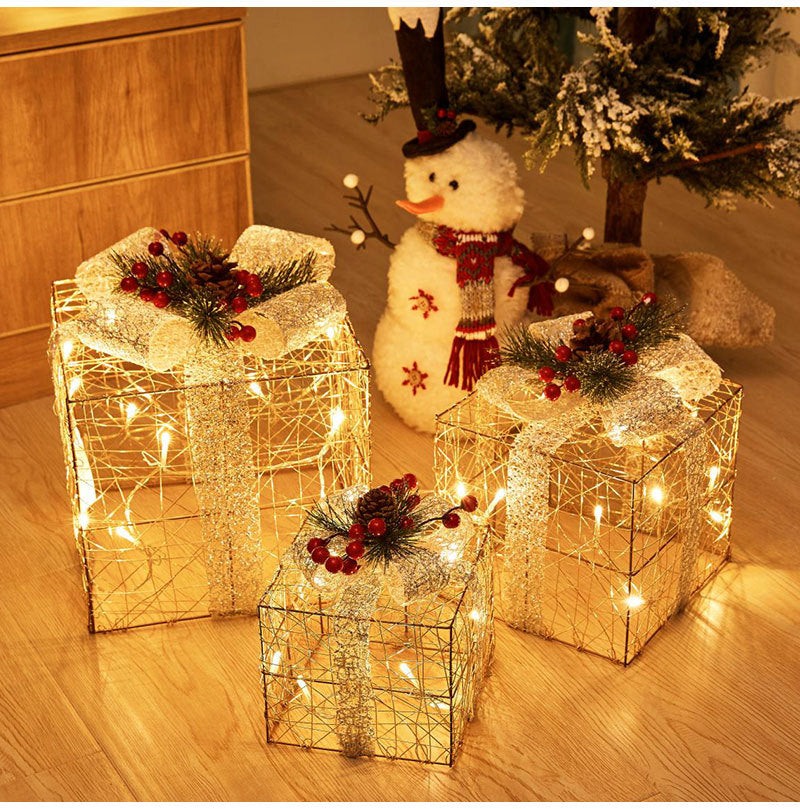Festive Metal LED Reindeer Sleigh Decoration