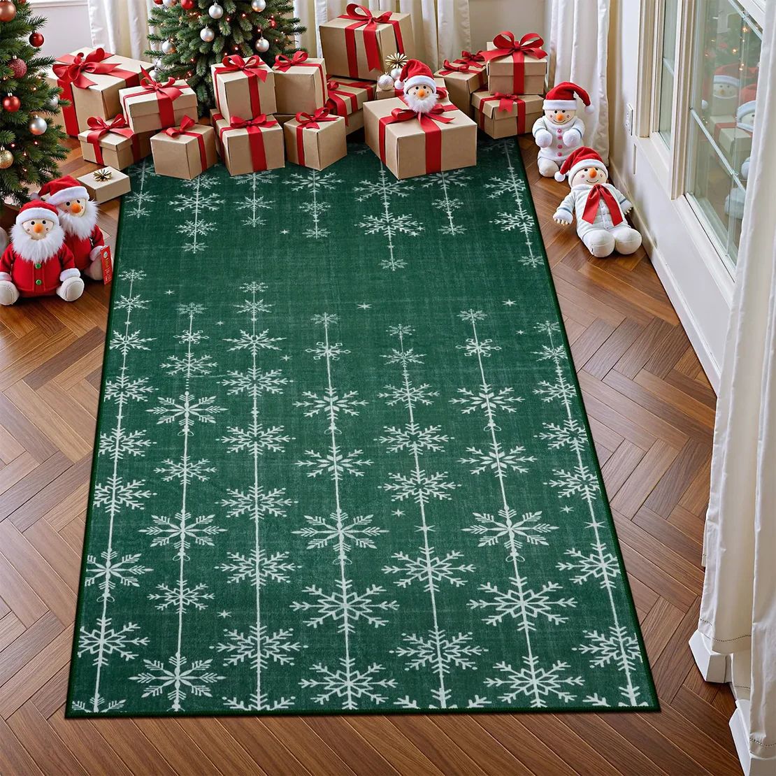 Luxury Christmas Rug - Plush Non-Slip Living Room Mat