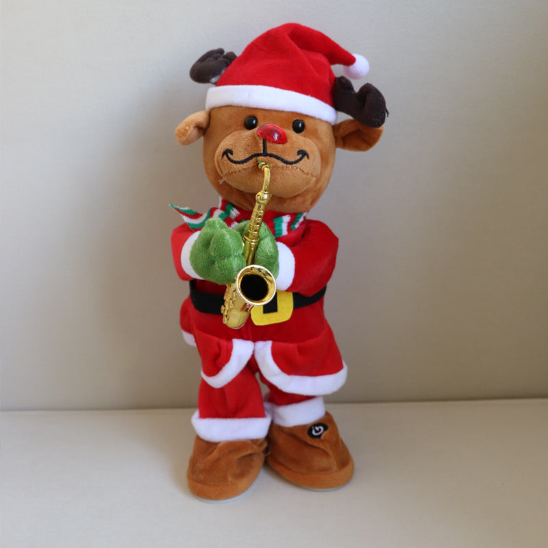 Colorful Musical Christmas Tree Teddy Doll