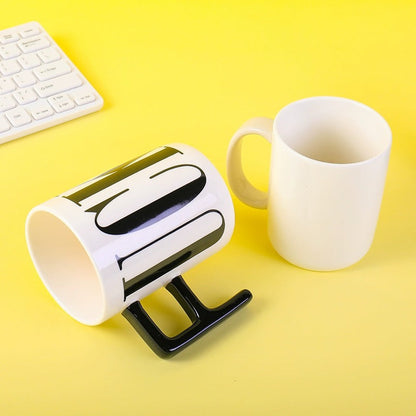 Bold Black Ceramic Coffee Mug