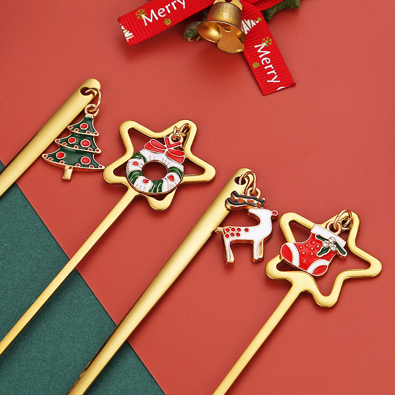 Silver Plated Holiday Coffee Stirrer Spoon Set