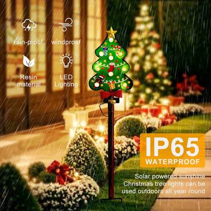 Colorful Holiday Solar Garden Stake Light