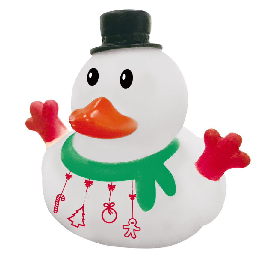 Fun Plush Squeaky Christmas Duck Toy