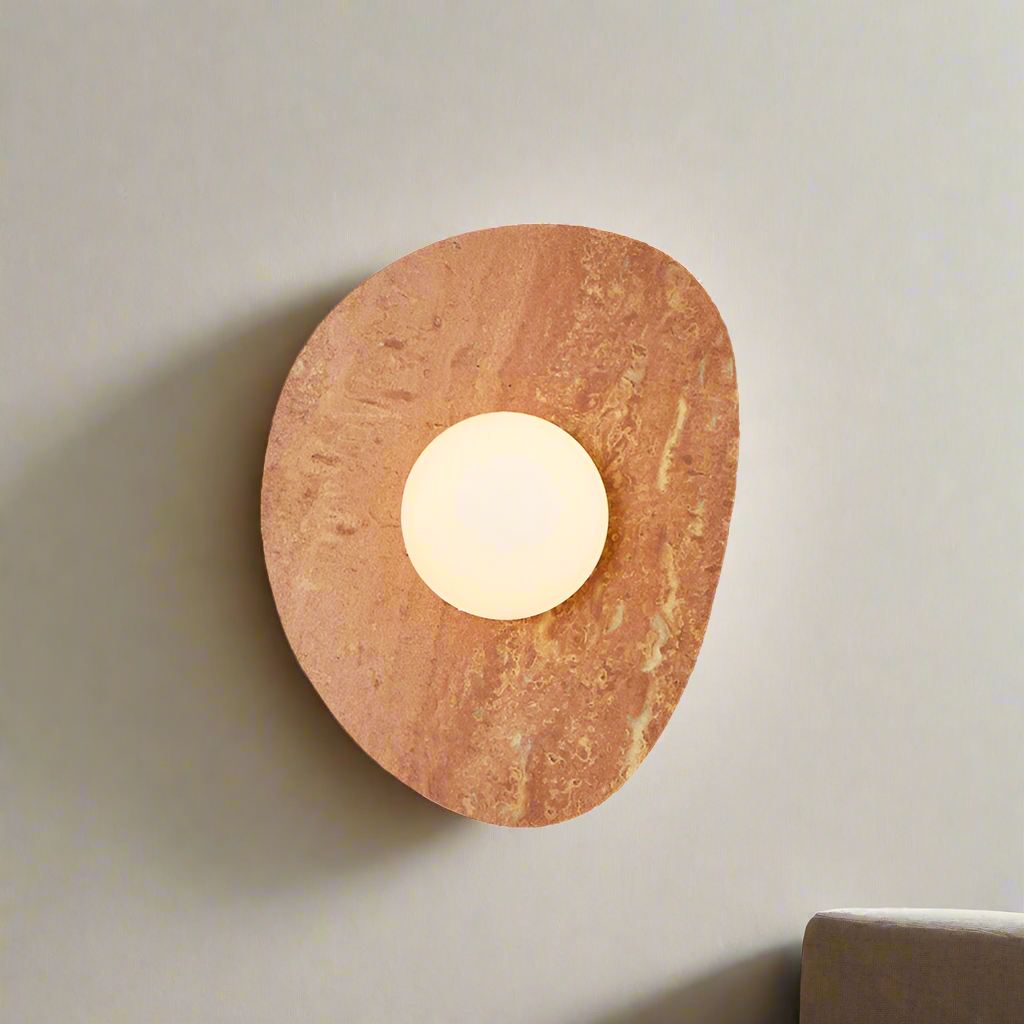 Contemporary Stone Wall Light in Minimalist Style