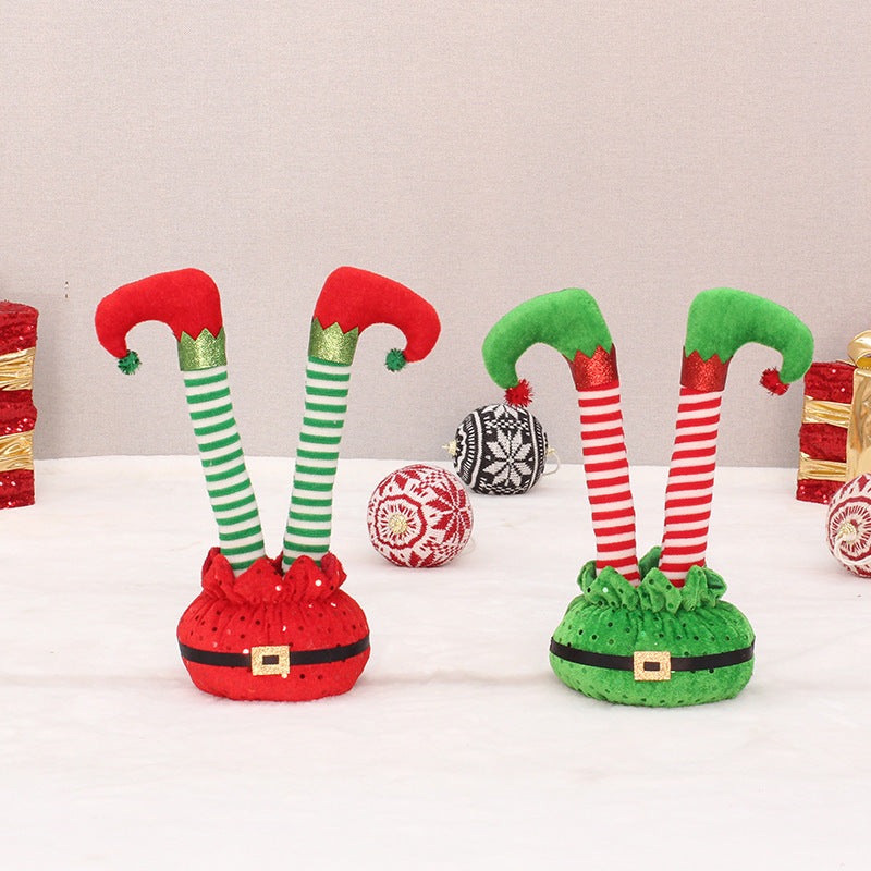 Funny Christmas Tree Elf Legs Ornament - Yeezlab