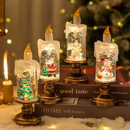 Sparkling Ice Crystal Globe Candle Lamp