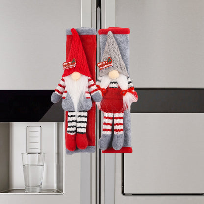 Festive Fridge Door Handle Covers Set