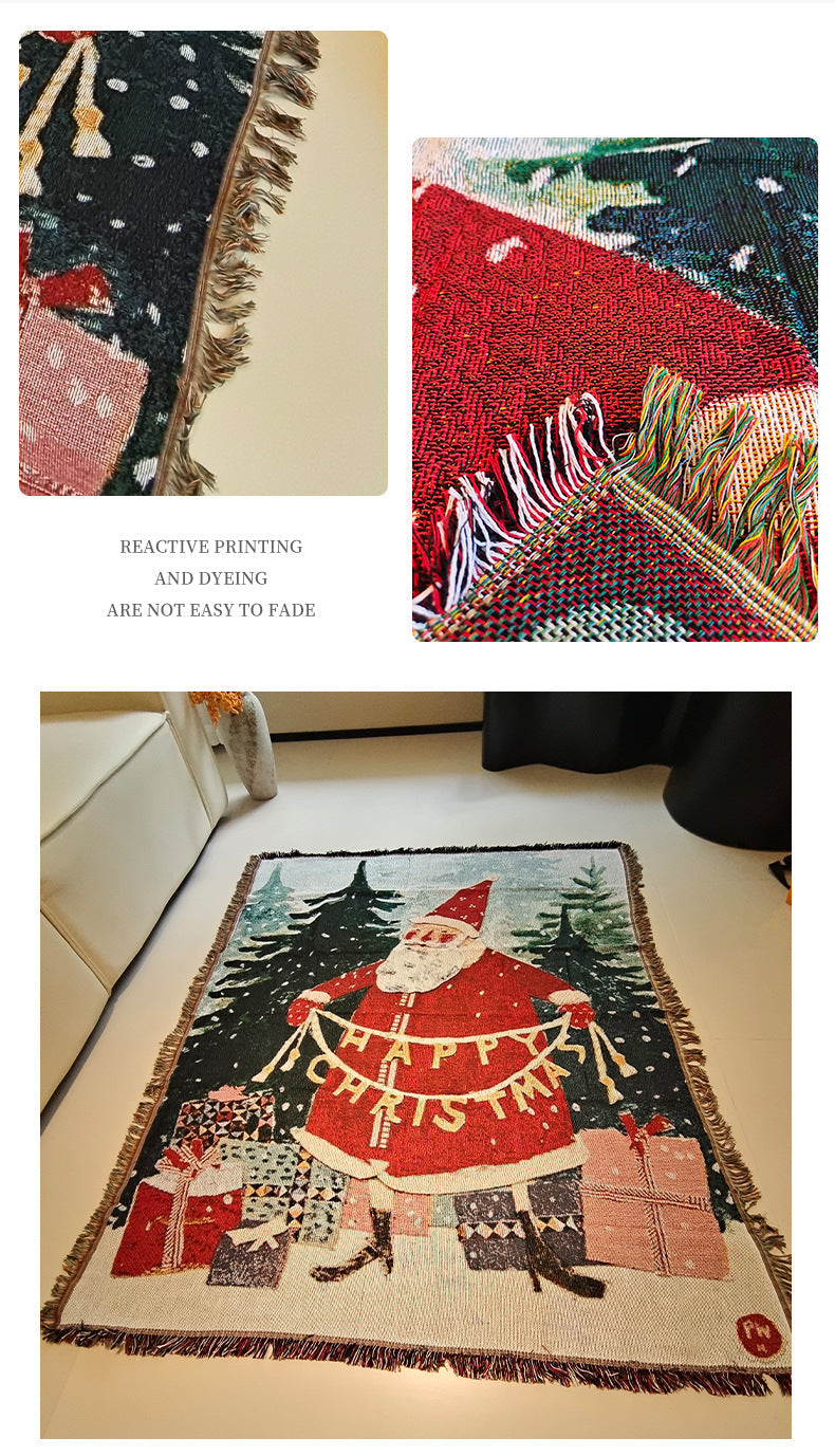 Fun Christmas Santa Blanket Throw