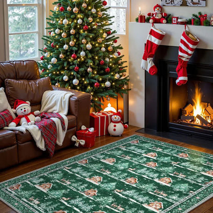 Luxury Christmas Rug - Plush Non-Slip Living Room Mat
