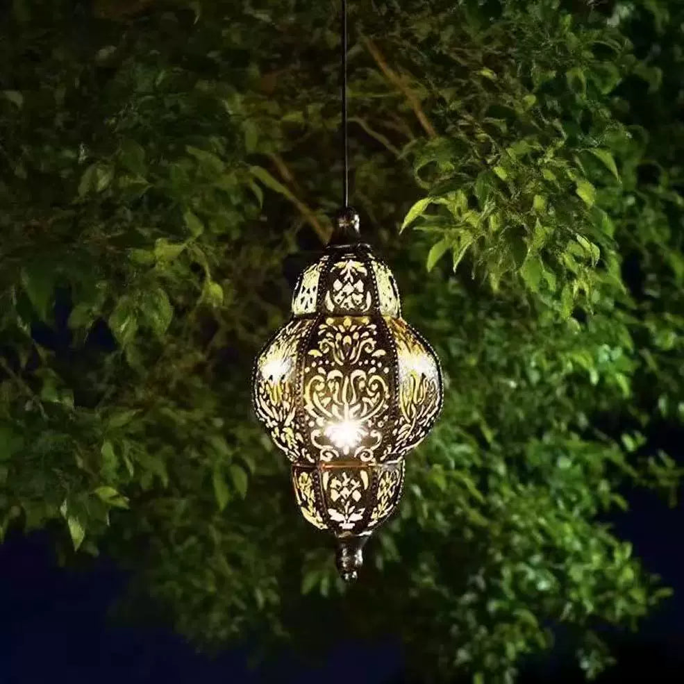 Rustic Solar Powered Hanging Garden Lantern - Yeezlab