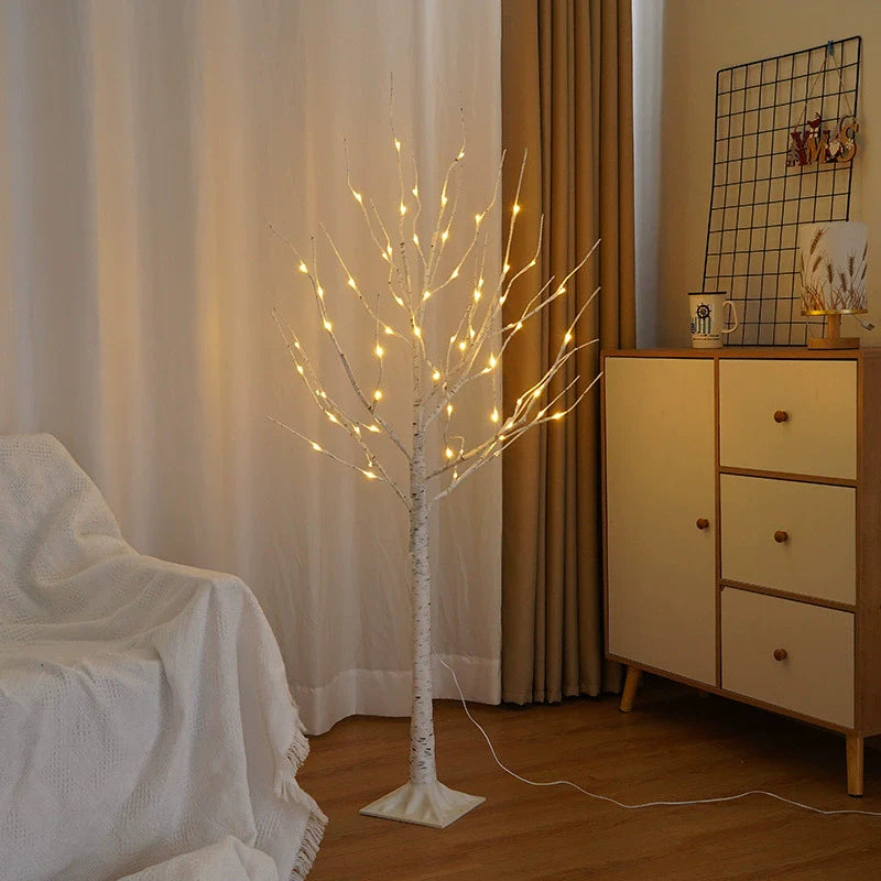 Warm White Winter Forest Lamp