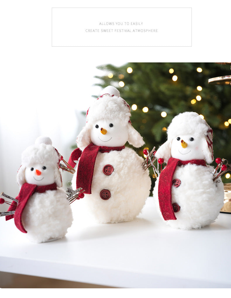 Soft Christmas Snowman Figurine Decoration