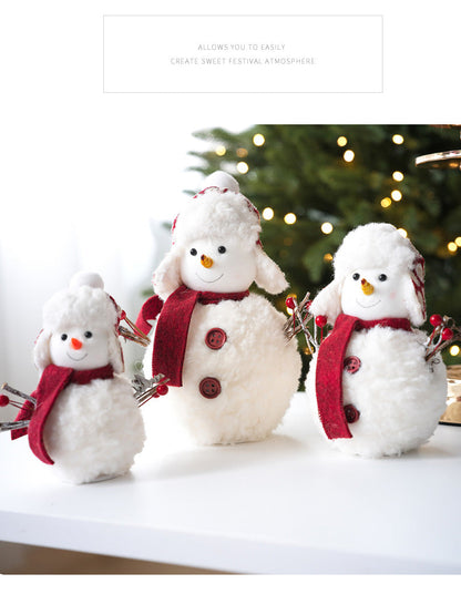 Soft Christmas Snowman Figurine Decoration