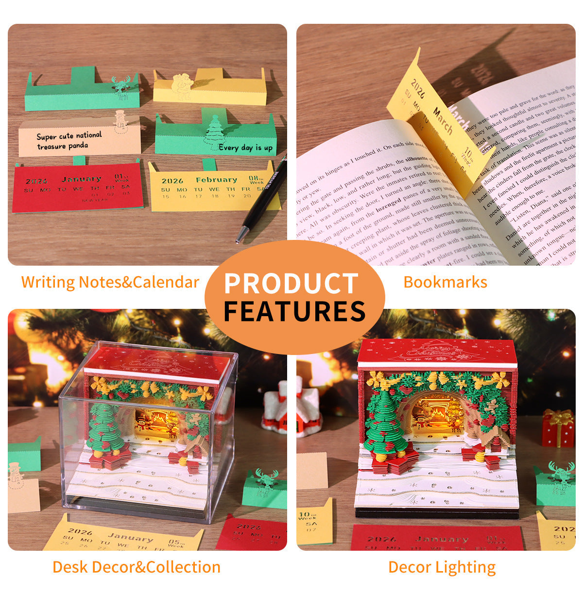 Fun Holiday 3D Desk Calendar
