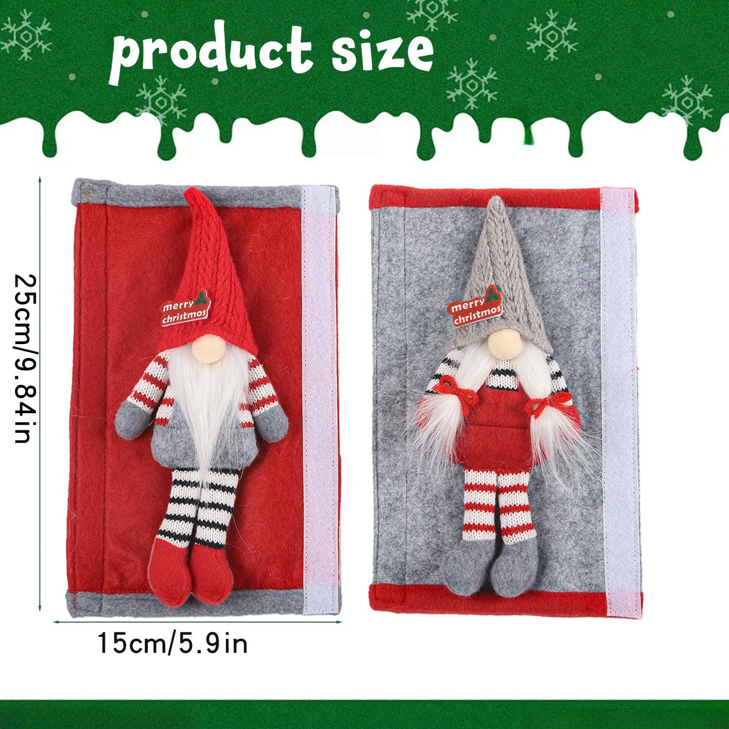 Festive Fridge Door Handle Covers Set