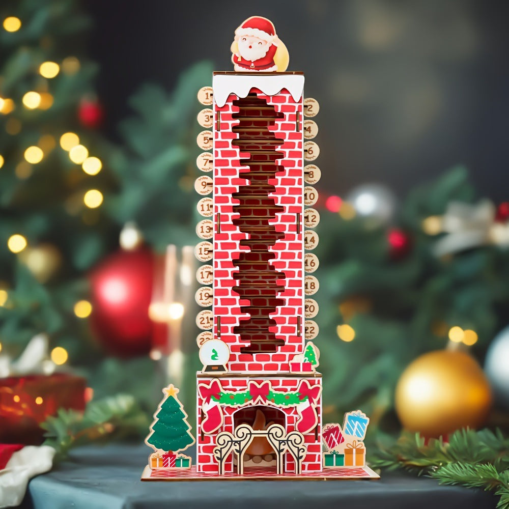 Traditional Christmas Countdown Wooden Figure Stand - Yeezlab