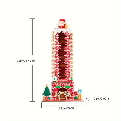 Traditional Christmas Countdown Wooden Figure Stand