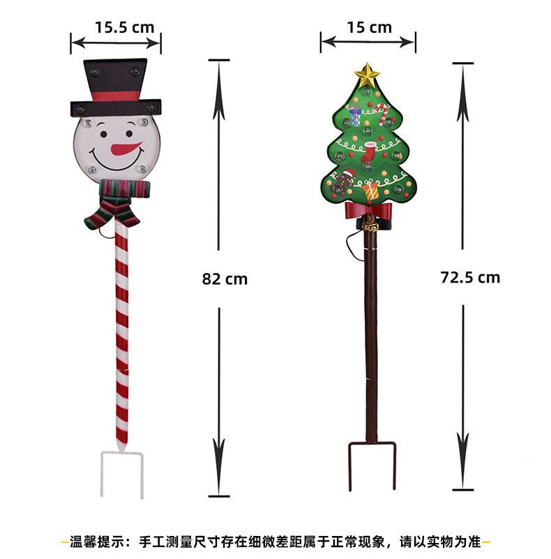 Colorful Holiday Solar Garden Stake Light