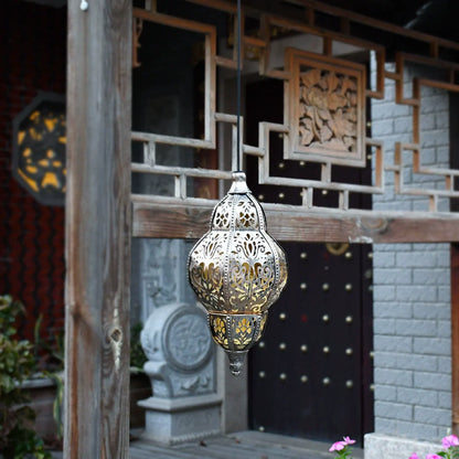 Outdoor Hanging Solar Lantern Moroccan Style Garden Light