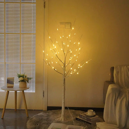 Warm White Winter Forest Lamp