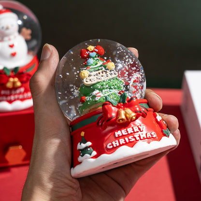 Sparkling Snowman Glass Ball Christmas Decoration