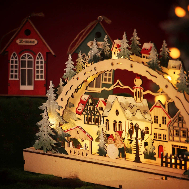 Miniature Festive Holiday LED Village Set