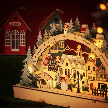 Miniature Festive Holiday LED Village Set