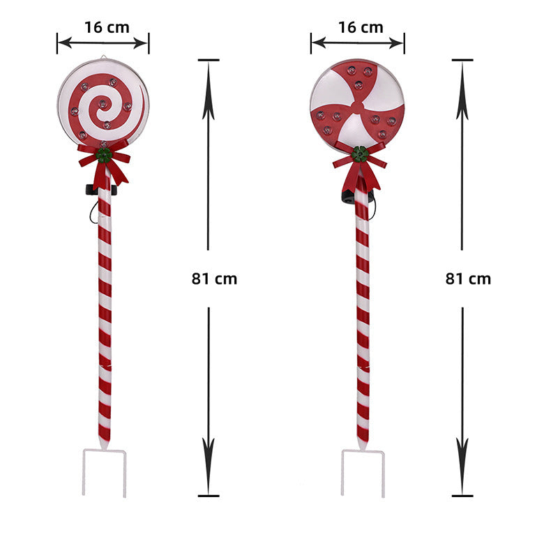 Colorful Holiday Solar Garden Stake Light
