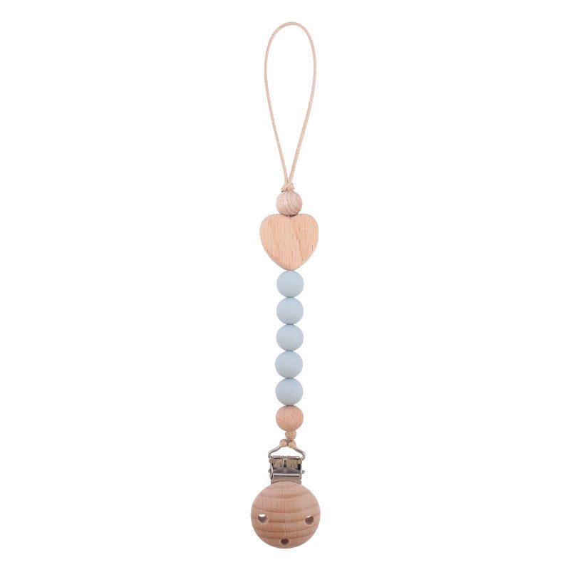 Natural Wooden Baby Pacifier Clip
