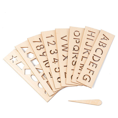 Wooden Alphabet Tracing Boards for Kids Learning