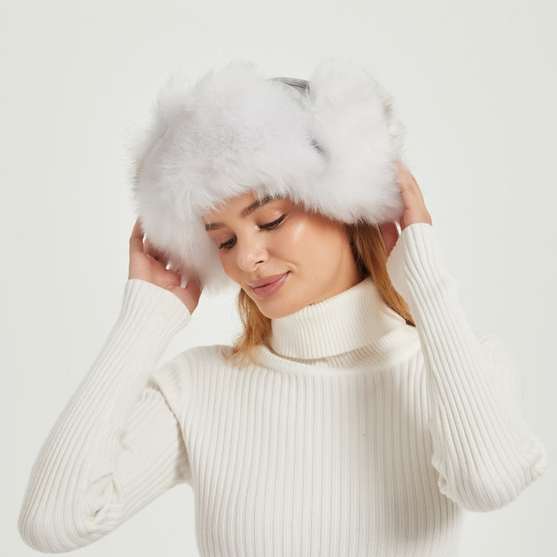 Warm Faux Fur Animal Ear Winter Hat for Women