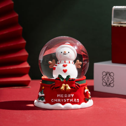 Sparkling Snowman Glass Ball Christmas Decoration