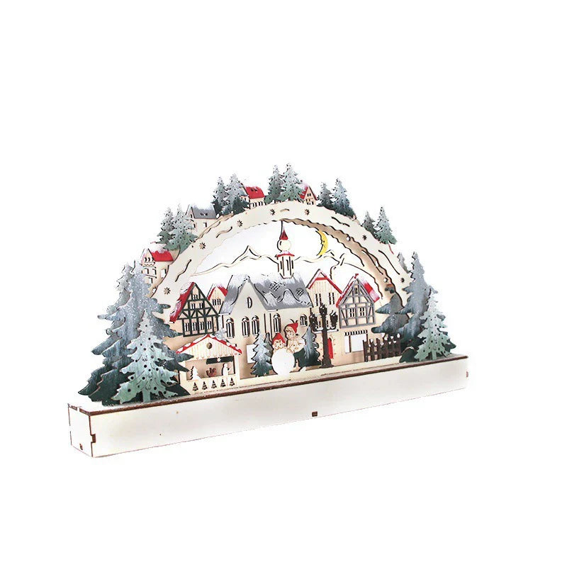 Miniature Festive Holiday LED Village Set