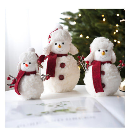 Soft Christmas Snowman Figurine Decoration