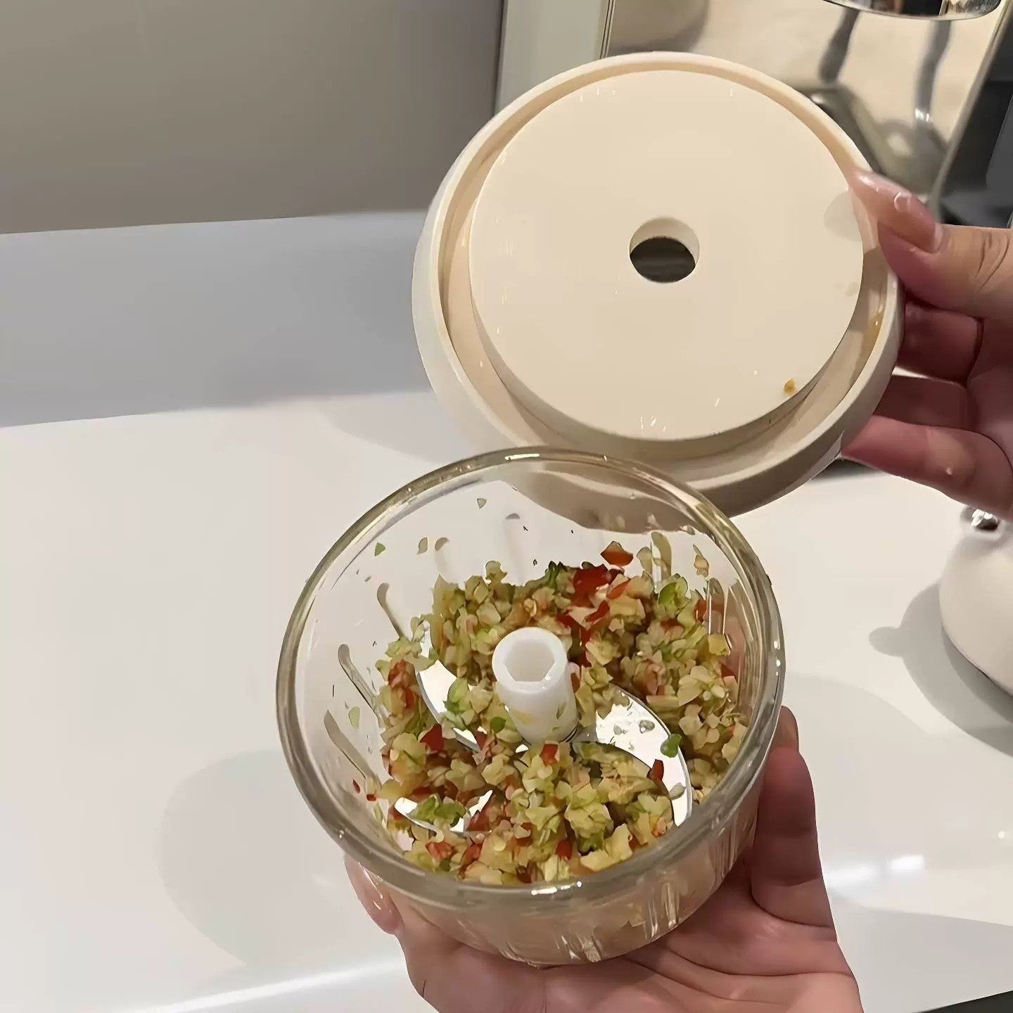 Compact Portable Electric Garlic Crusher