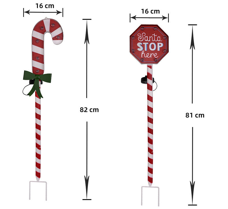 Colorful Holiday Solar Garden Stake Light