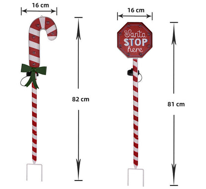Colorful Holiday Solar Garden Stake Light
